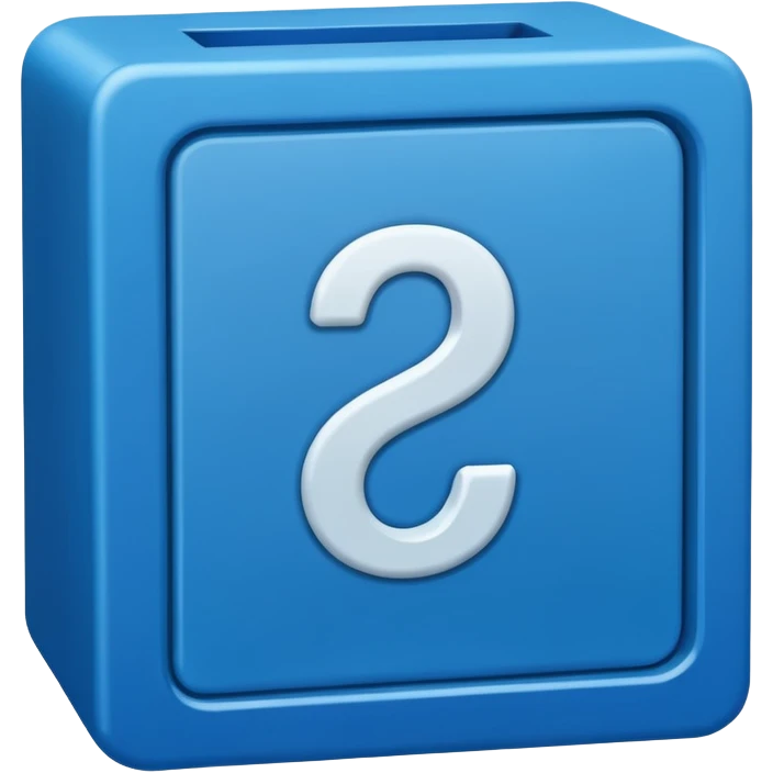 number zero in a box that blue emoji