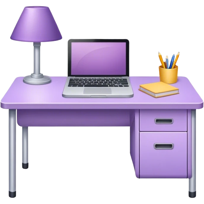 Lilac desk with nothing on it  emoji