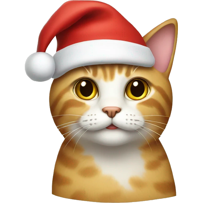 cat with a santa hat  emoji
