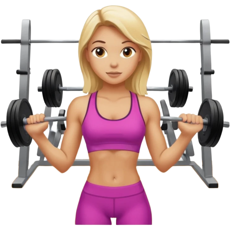 Blonde girl gym  emoji