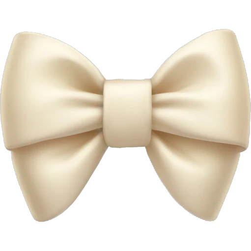 Cream colored bow emoji