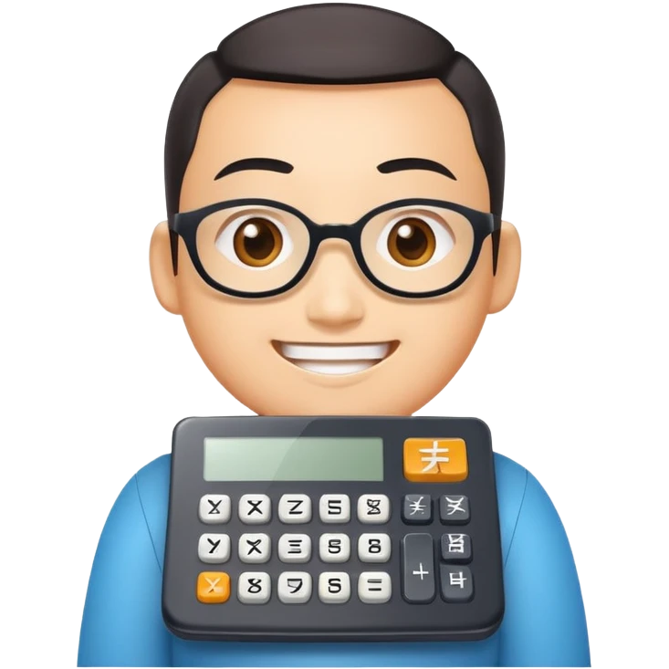 Calculator character with Chinese letters for Yi-Cheng Chen emoji