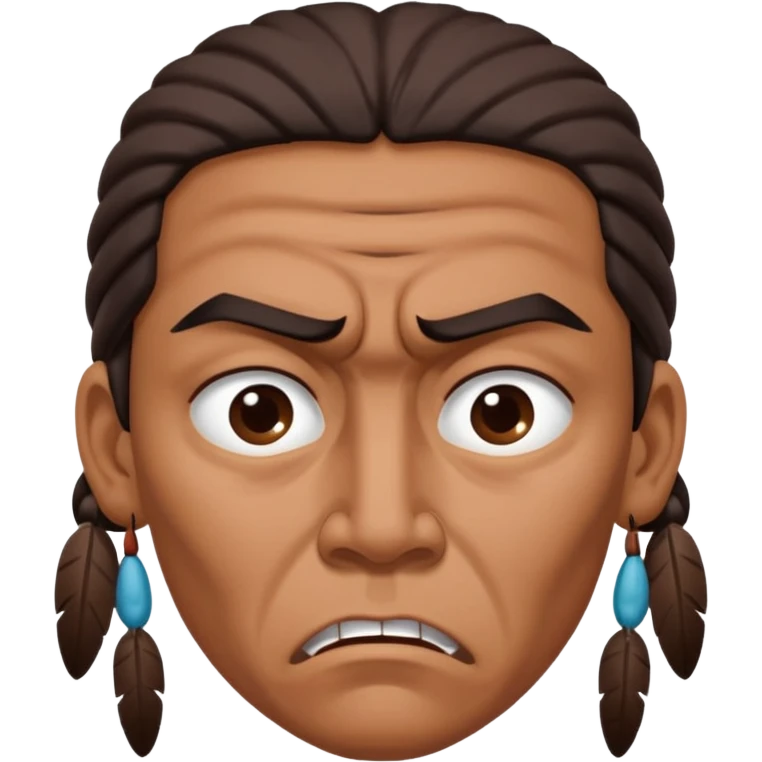 native american showing Annoyance/anger - feeling of irritation or displeasure  emoji