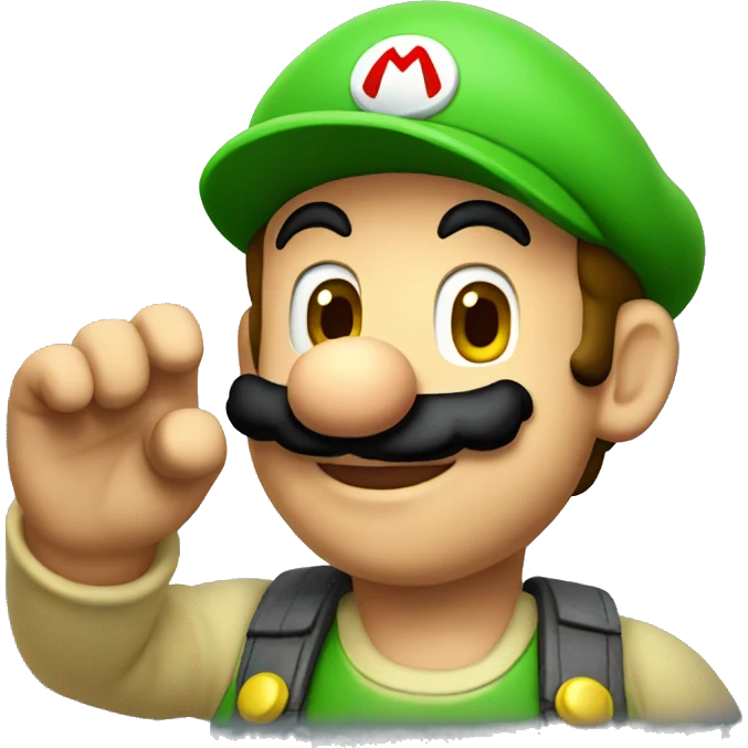 mario waving emoji