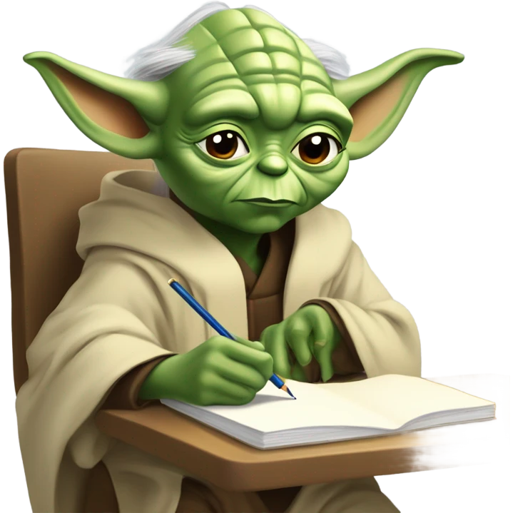 Master Yoda draws Mater Yoda picture emoji