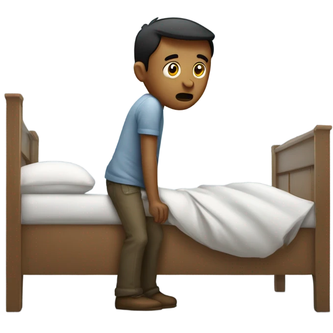 man under bed emoji