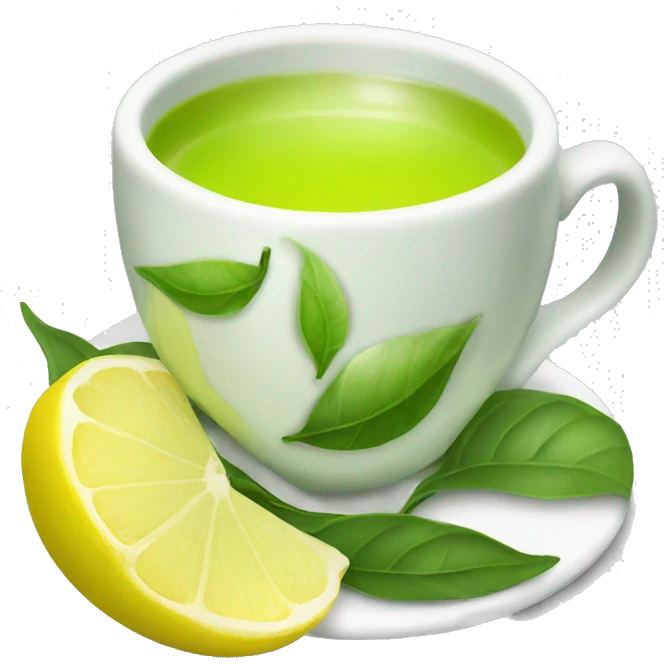 Green tea with lemon  emoji