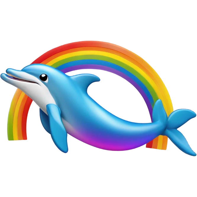 Dolphin rainbow  emoji