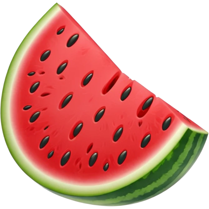 Cartoon Watermelon one slice emoji