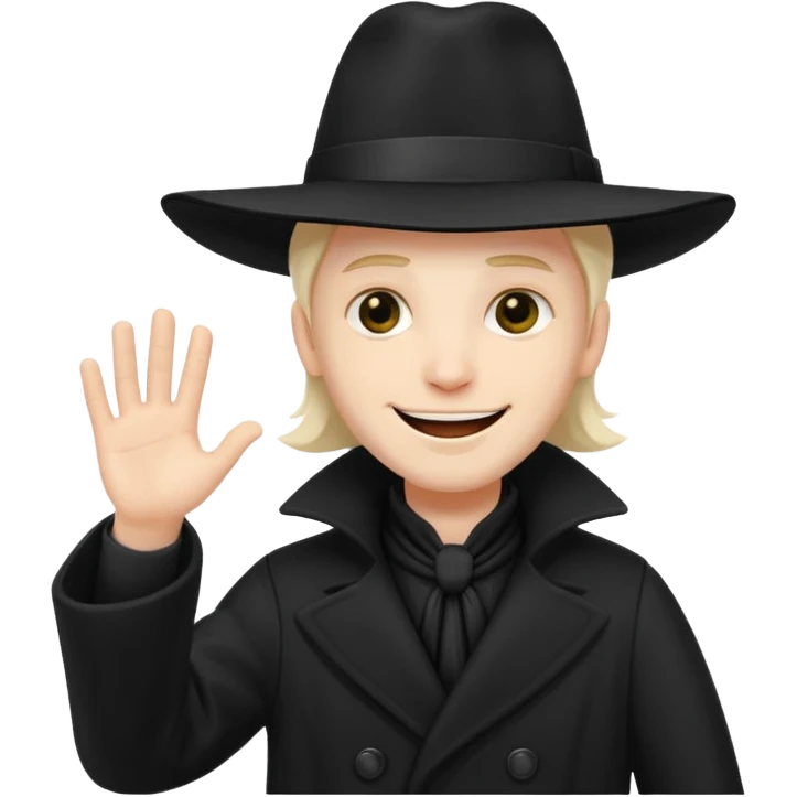 the character Caleb from the video game Blood waving as a greeting emoji
