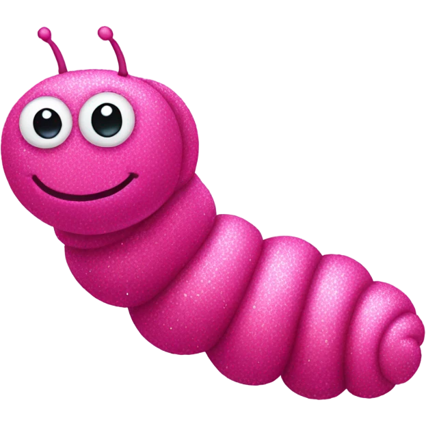 Pink caterpillar with glitter  emoji