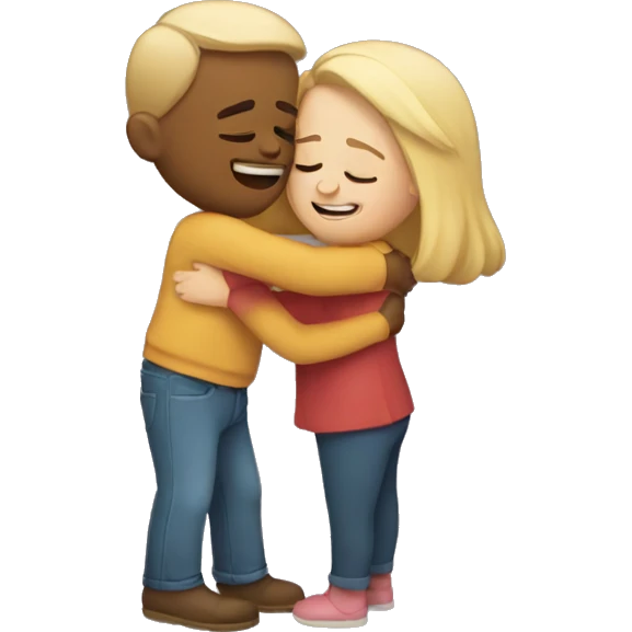 A couple hug emoji