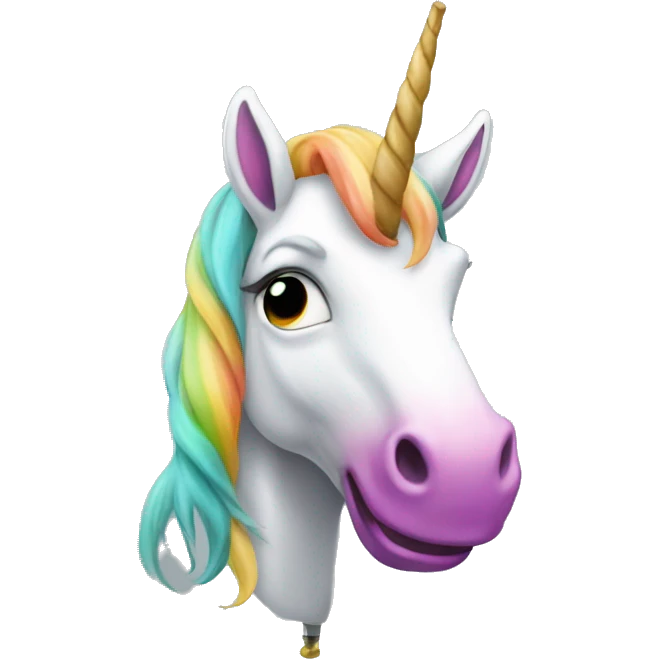 Unicornio fumando  emoji