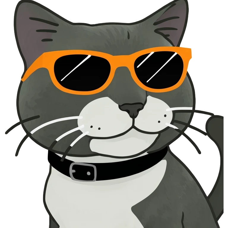 Cat with sunglasses emoji