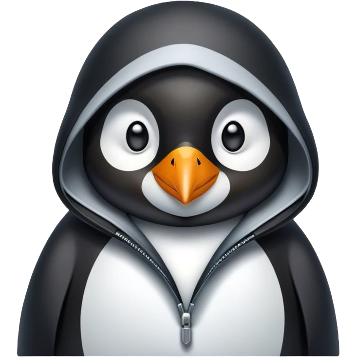 A penguin hacker emoji