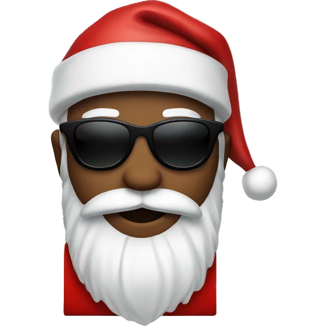 Santa but black with sunglasses emoji