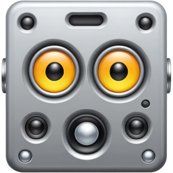 a speaker with eyes and buttons emoji