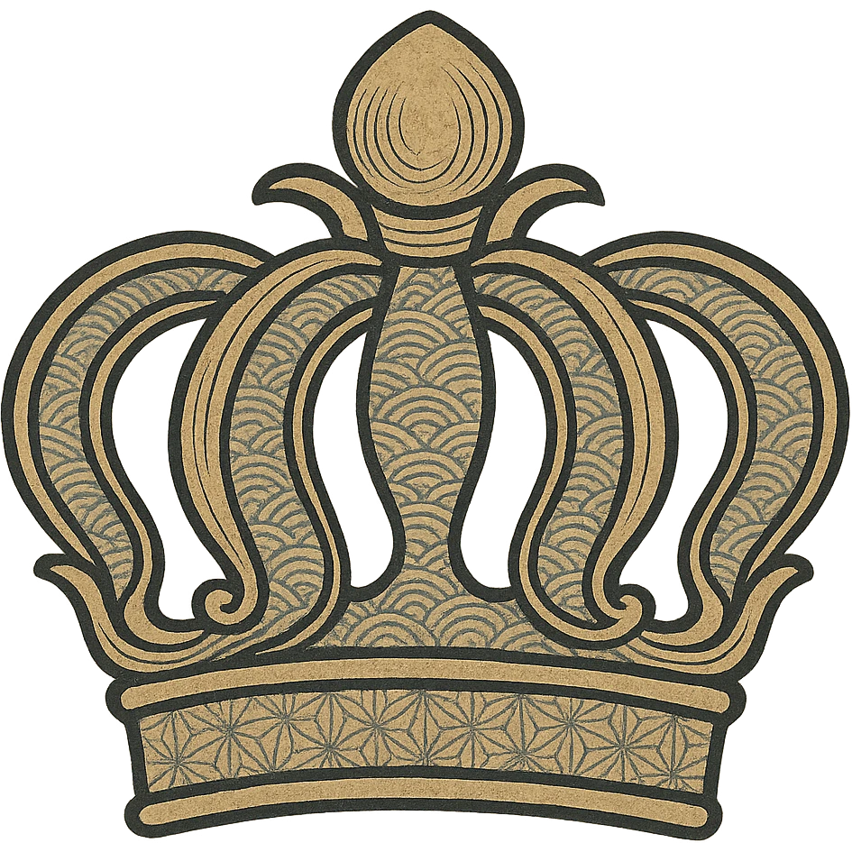ukiyo-e style crown emoji