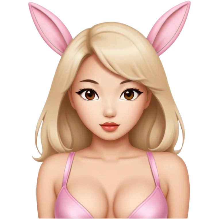 Playboy bunny sexy Asian woman sfw emoji