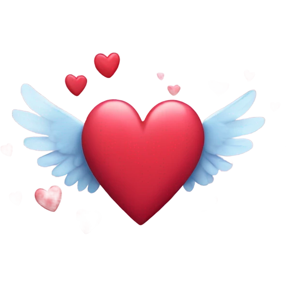 Flying hearts  emoji