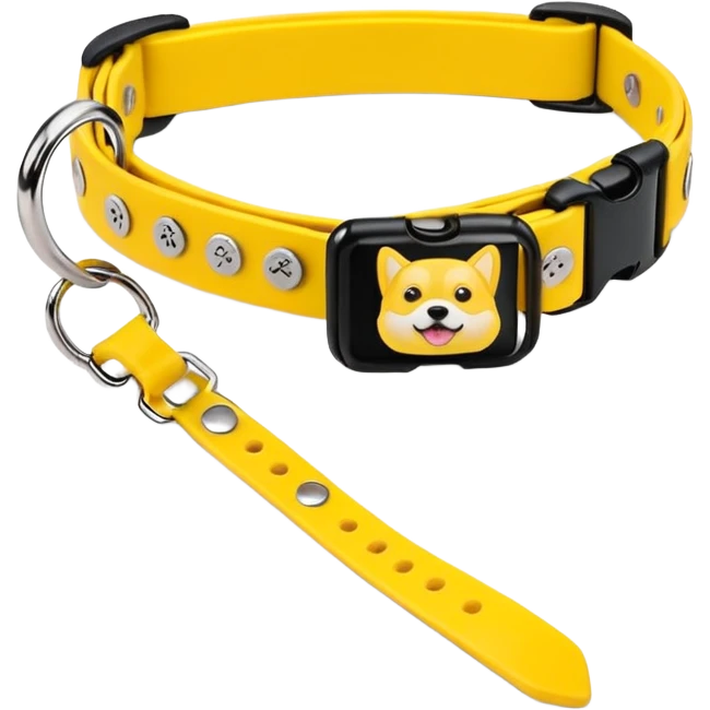 gps dog collar, yellow emoji