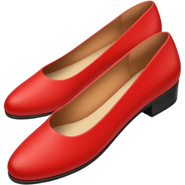 plain isolated red flat shoes emoji