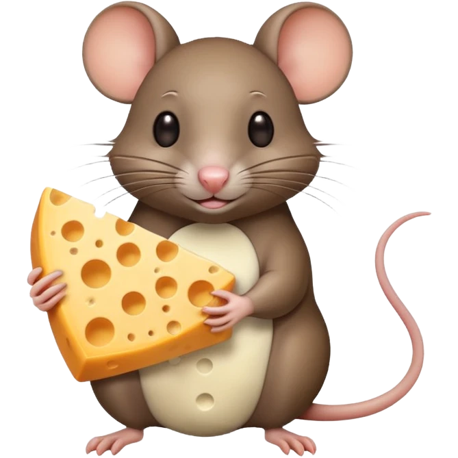Rat holding cheese emoji