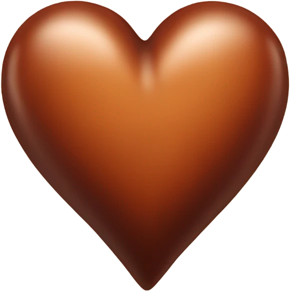 Shiny Burnt sienna heart emoji