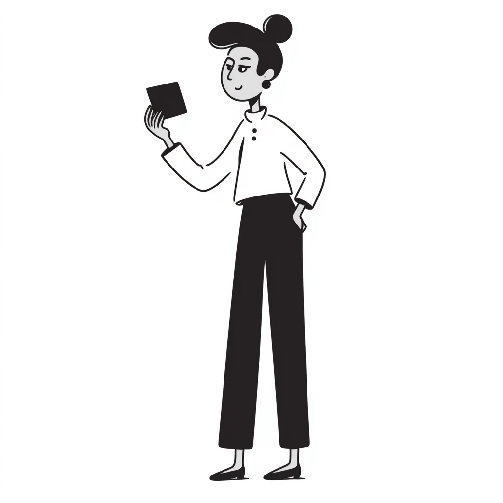 Tall slender woman with elongated arms and legs, sharp angular facial features with high cheekbones and defined jawline emoji