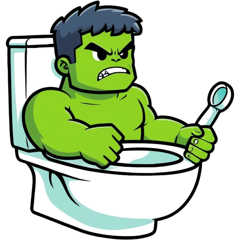 Hulk in toilet  emoji