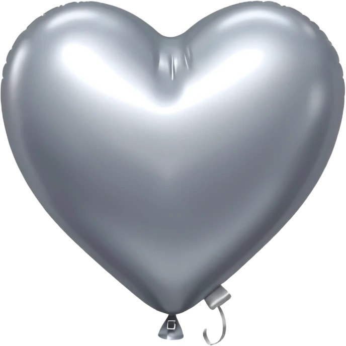 silver heart baloon emoji