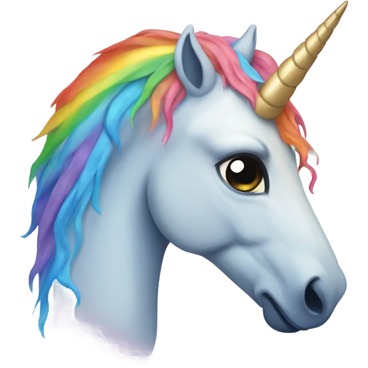 unicorn crying rainbow rivers from its eyes emoji