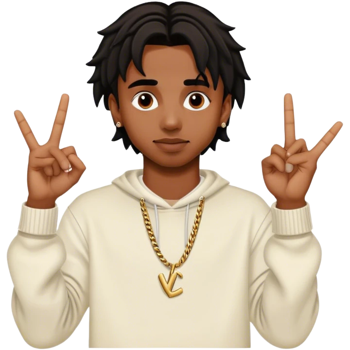 Playboi Carti YVL hand sign emoji