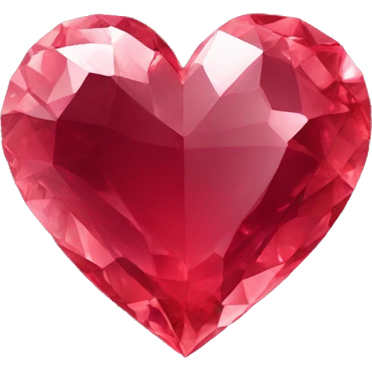 deep-red crystal heart emoji