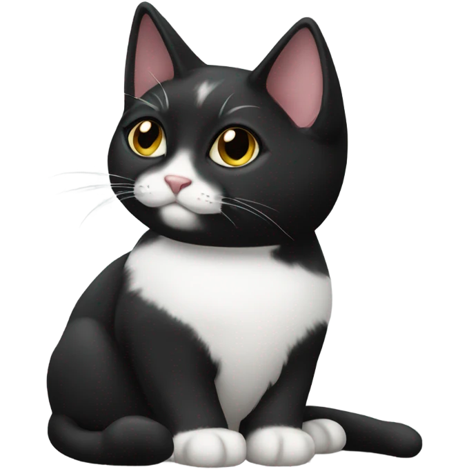 Tuxedo cat emoji