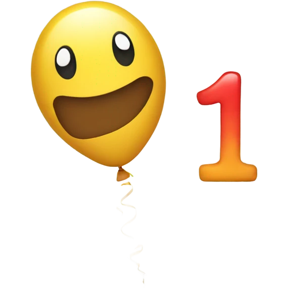 Number 1 balloon emoji