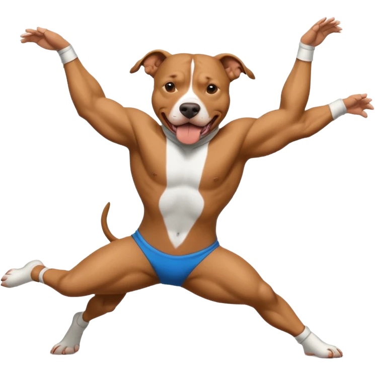 Pitbull doing a cartwheel  emoji