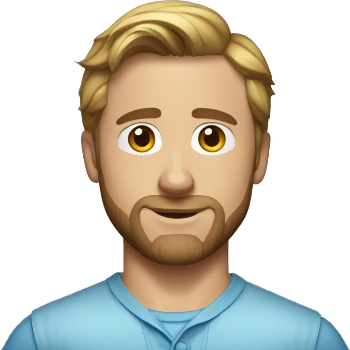 ryan gosling as ken with an open blue shirt without sleeves emoji