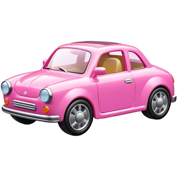 Pink toy car emoji