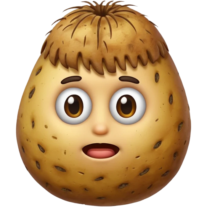 Potato with hair  emoji