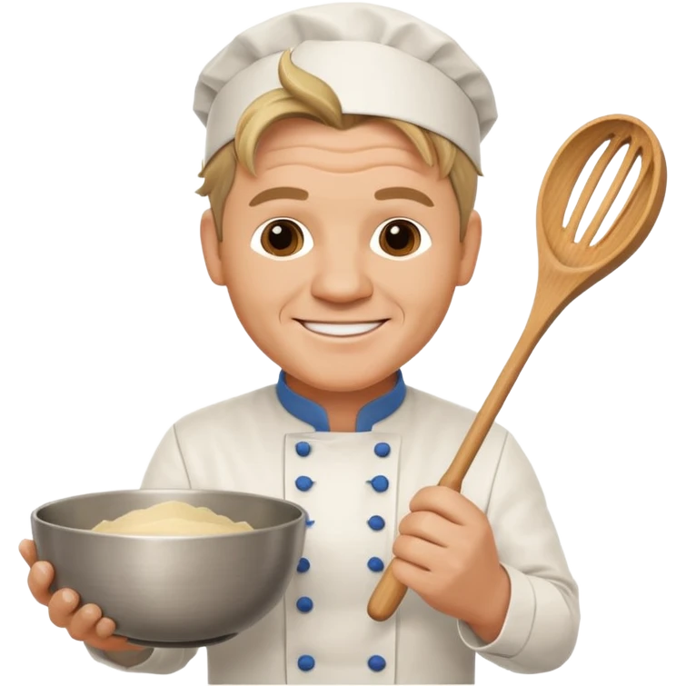 gordon ramsay chef holding whisk and bowl emoji