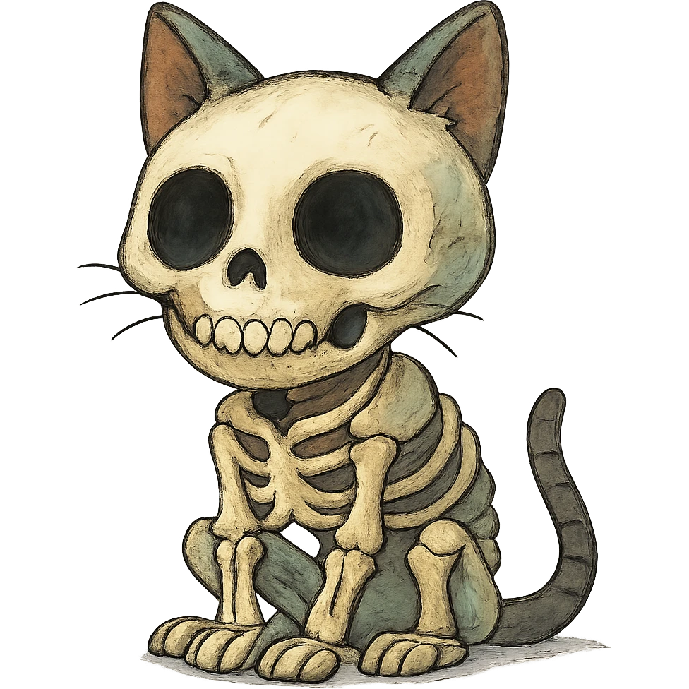 skull cat emoji
