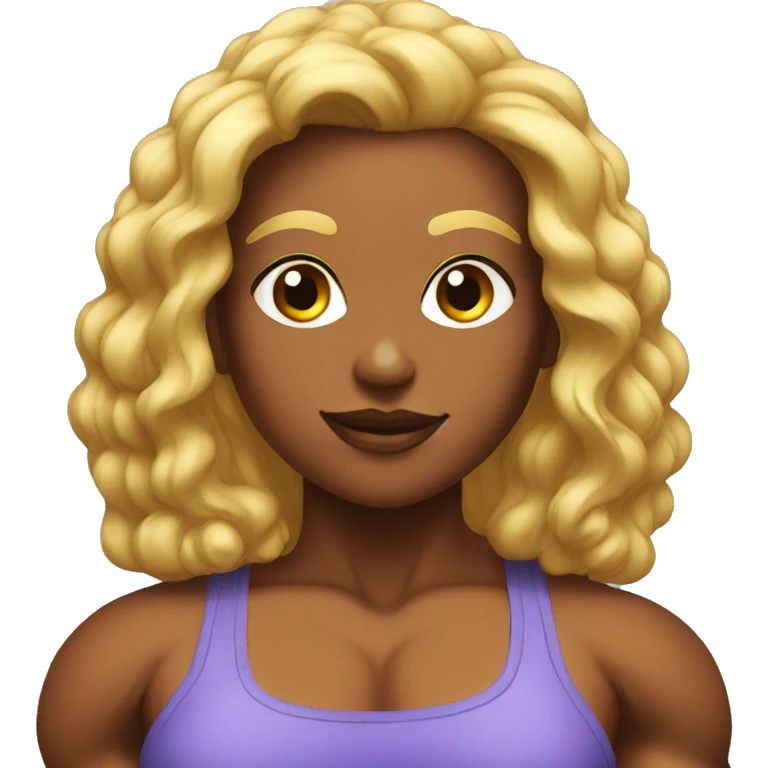 Massive female bodybuilder emoji