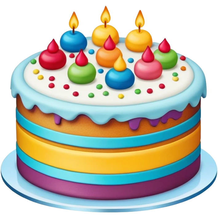Colorful cake emoji