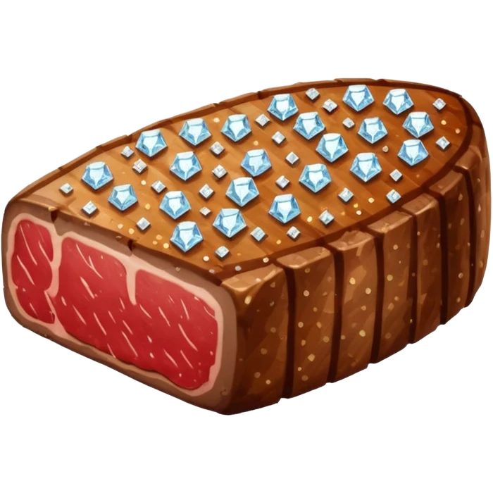 алмазный стейк, no background emoji