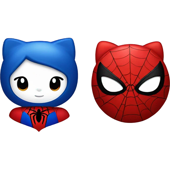 Hello Kitty and Spider-Man  emoji