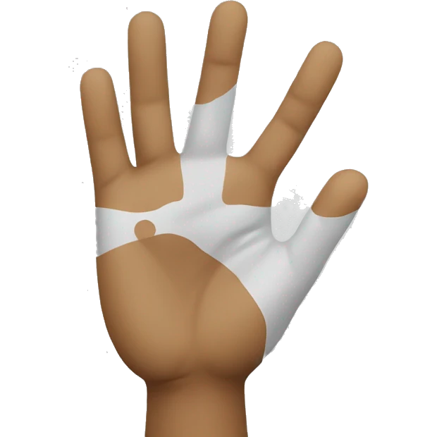 Painter raised hand emoji