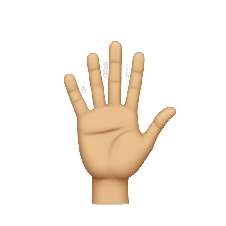 Hand ist flach und der Mittelfinger beugt nach vorne emoji