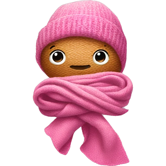 pink whale in a scarf emoji