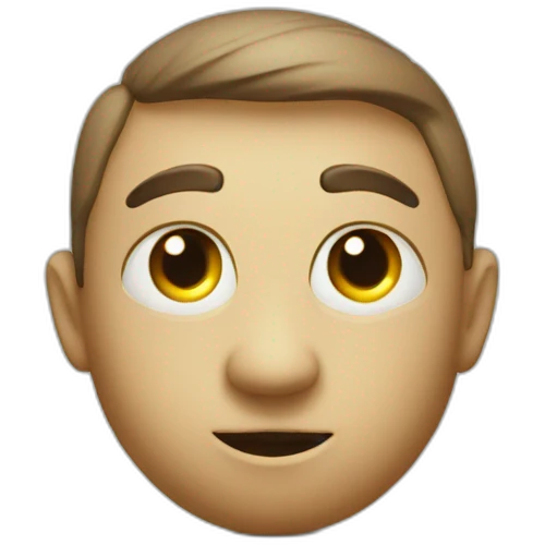 round eyes, 3d, plastic texture, gazing look emoji